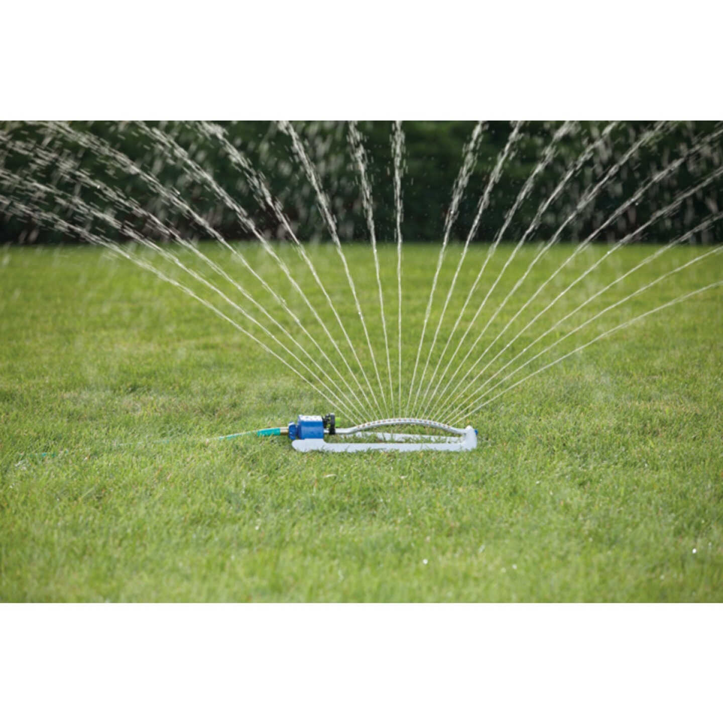 Best Garden Metal 3400 Sq. Ft. Blue & Gray Oscillating Sprinkler Image 2