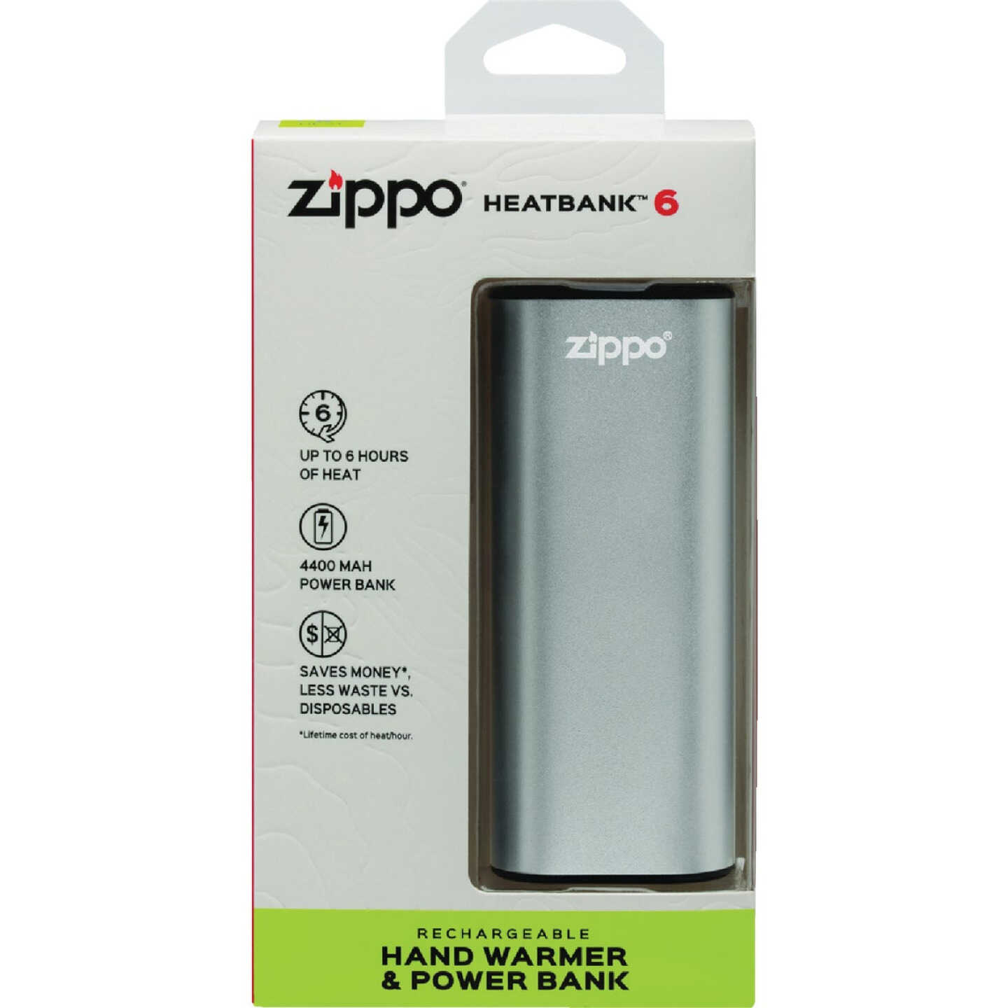 Zippo Heatbank 6 Silver Rechargeable Hand Warmer Image 2
