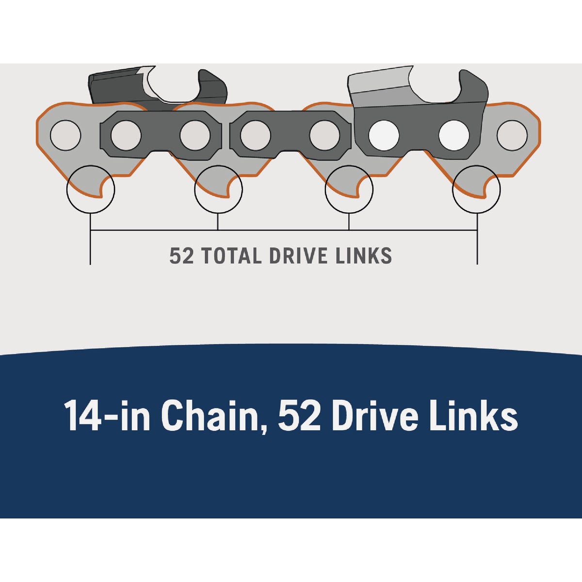 Husqvarna S93G X-Cut 14 In. 3/8 In. Mini Pitch Semi-Chisel Chainsaw Chain Image 2