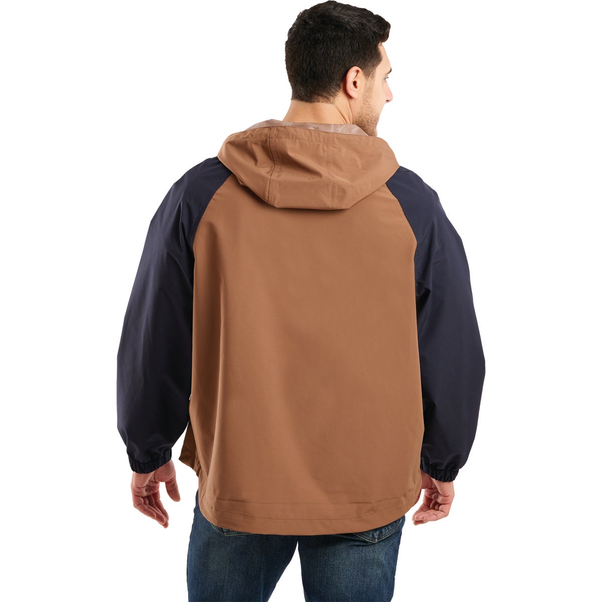 Berne Weather Warrior Men's Large Navy Driftwood Packable Rain Jacket Image 4