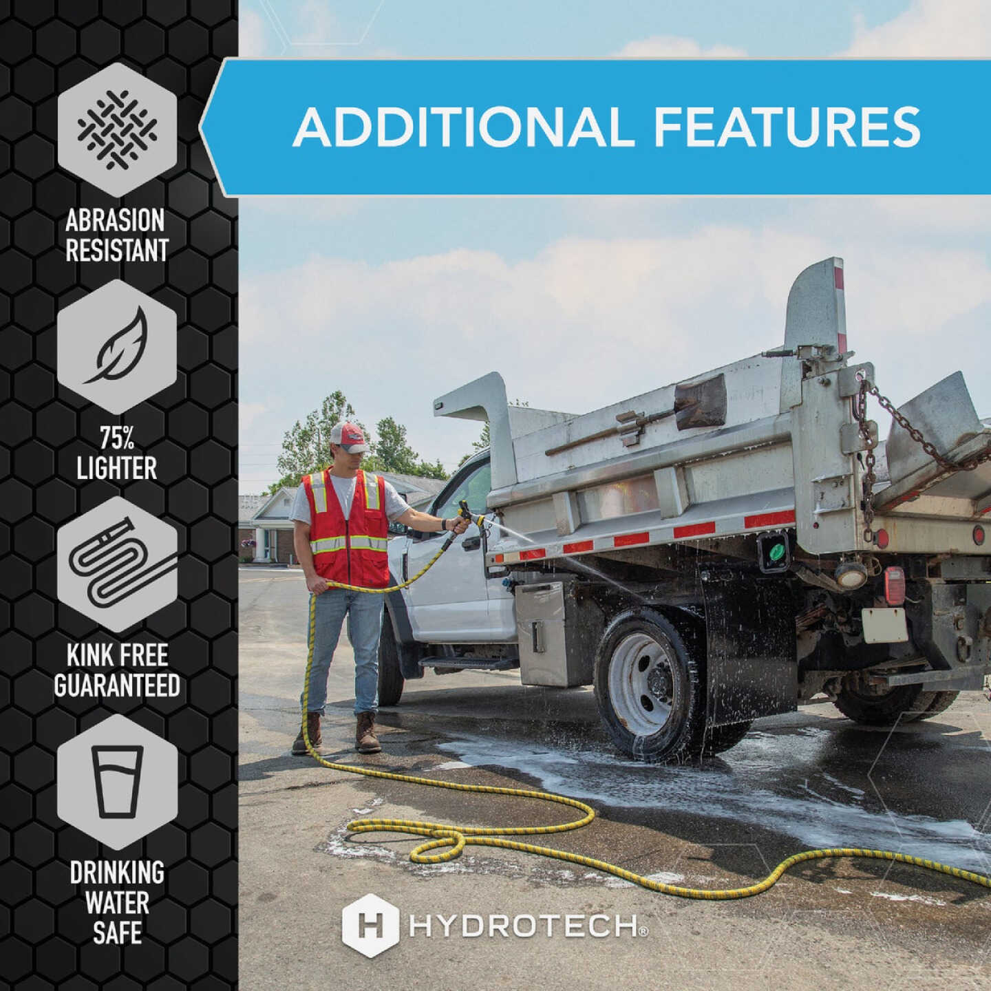 Hydrotech 3/4 In. x 100 Ft. Expandable Burst Proof Hose - Yellow Image 7