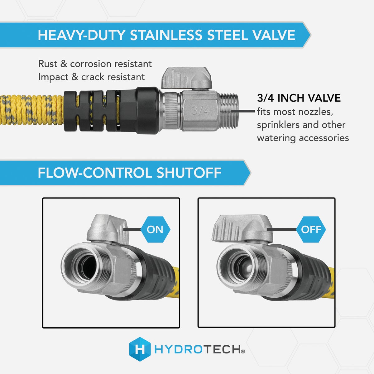 Hydrotech 3/4 In. x 100 Ft. Expandable Burst Proof Hose - Yellow Image 5