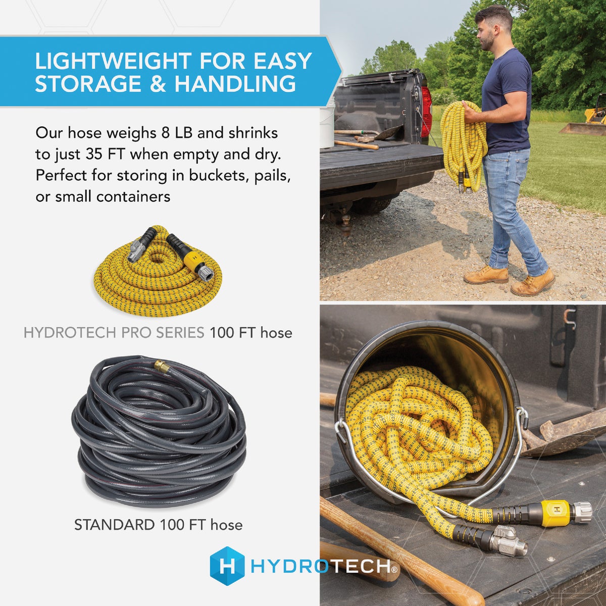 Hydrotech 3/4 In. x 100 Ft. Expandable Burst Proof Hose - Yellow Image 6