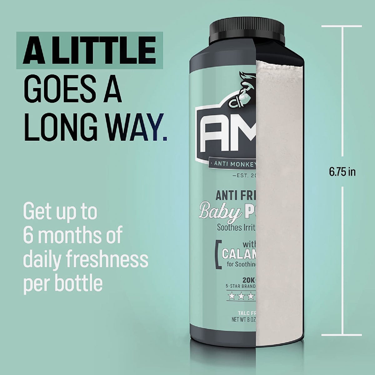 Baby Anti Monkey Butt 8 Oz. Calamine Body Powder Image 3