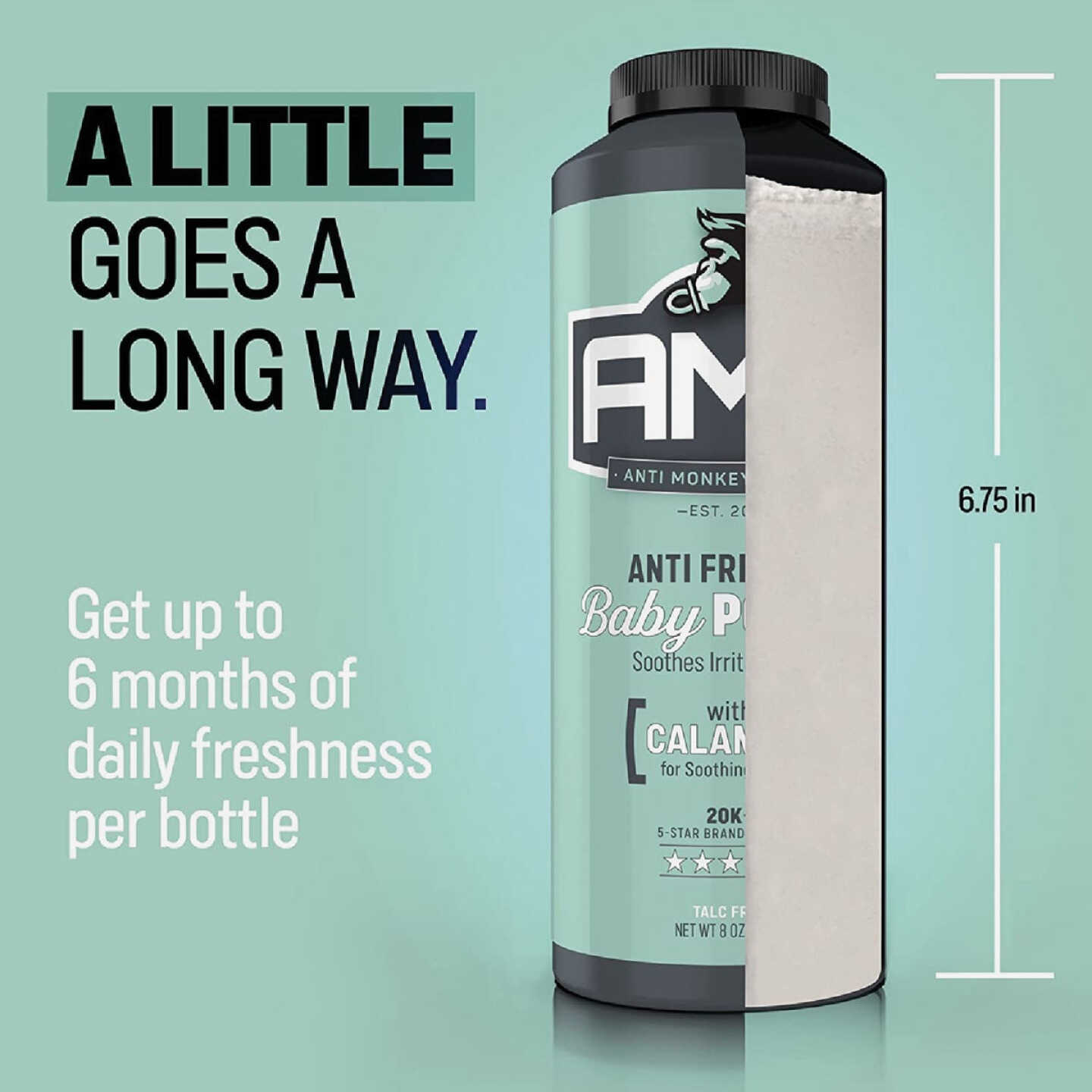 Baby Anti Monkey Butt 8 Oz. Calamine Body Powder Image 3