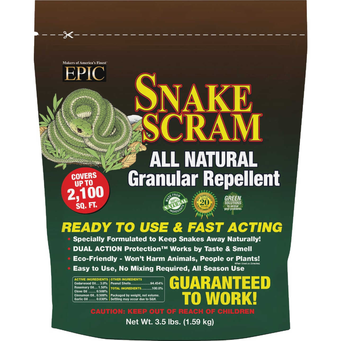 Snake Scram 3.5 Lb. Granular Snake Repellent Image 1