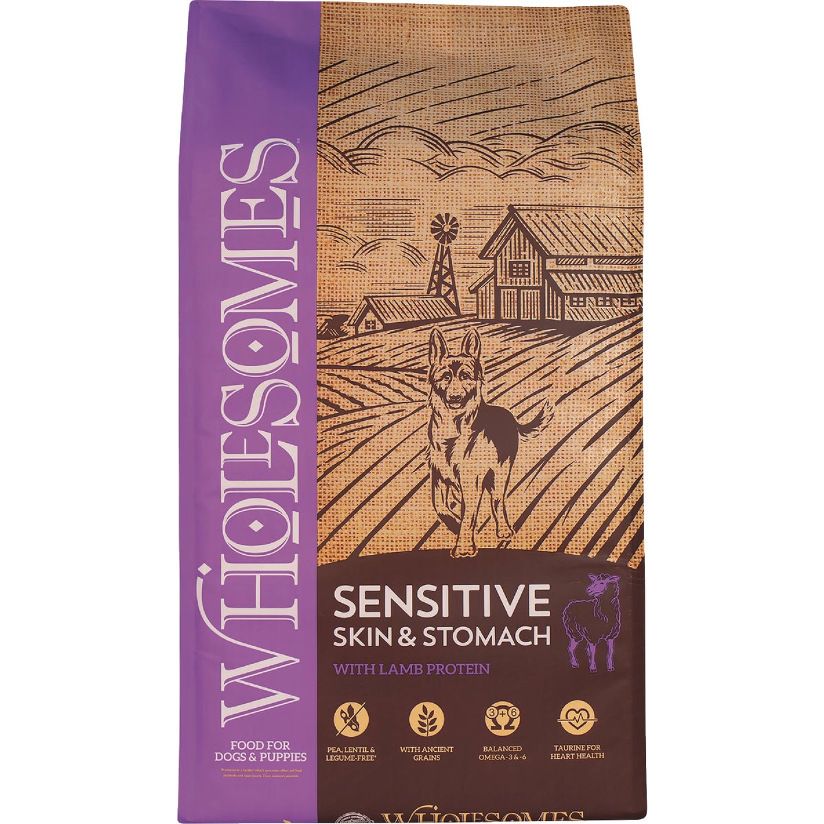 Wholesomes Sensitive Skin & Stomach 30 Lb. Lamb Dry Dog Food