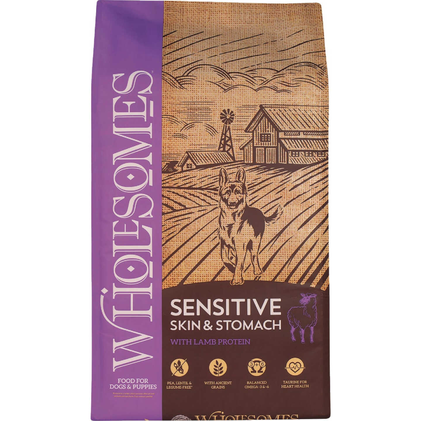 Wholesomes Sensitive Skin & Stomach 30 Lb. Lamb Dry Dog Food Image 1