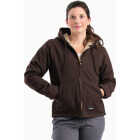 Berne Women's Small Dark Brown Sherpa-Lined Softstone Duck Hooded Jacket Image 1