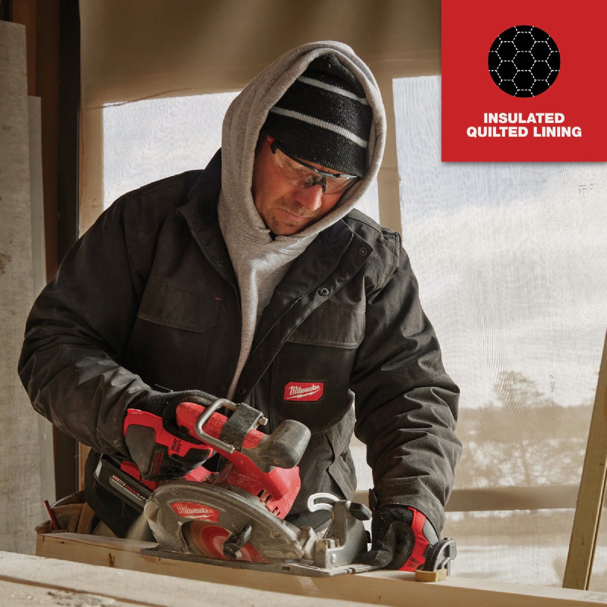 Milwaukee FREEFLEX Men's XL Black Insulated Jacket Image 4