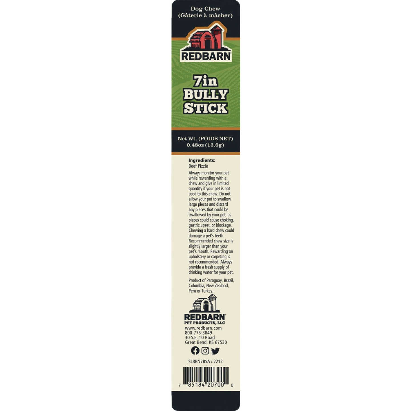 Redbarn 7 In. Bully Stick Dog Treat Image 3