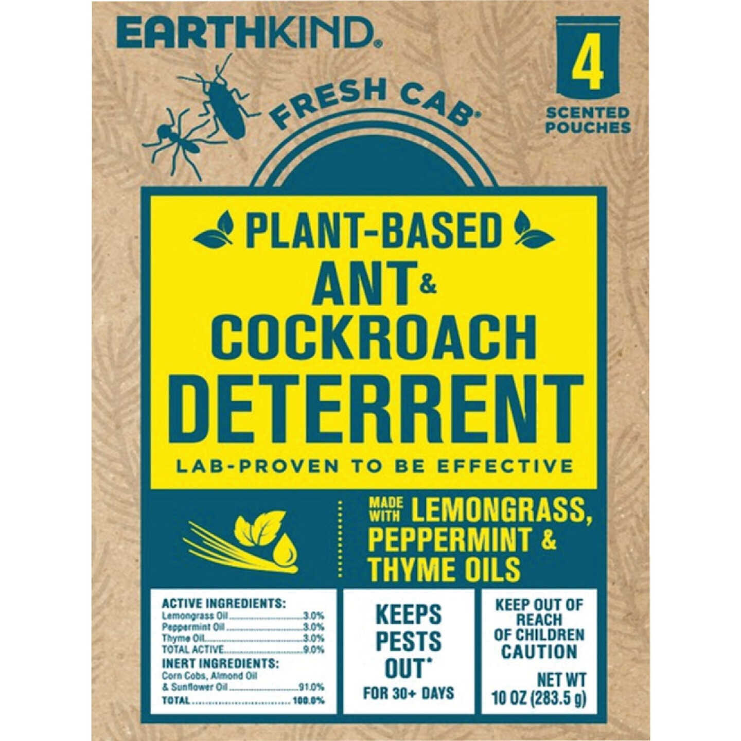 EarthKind Fresh Cab Ant & Cockroach Deterrent (4-Pack) Image 1