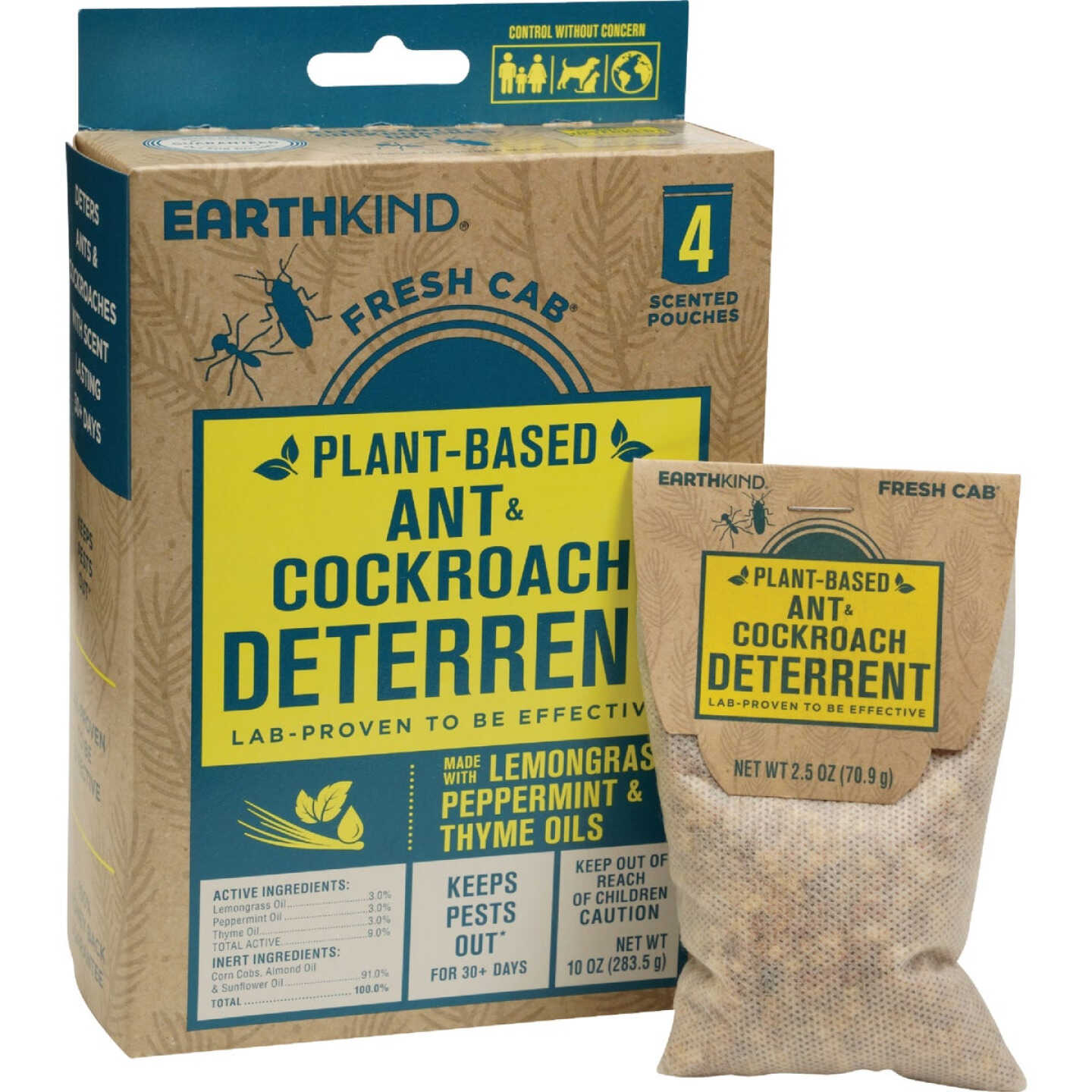 EarthKind Fresh Cab Ant & Cockroach Deterrent (4-Pack) Image 1