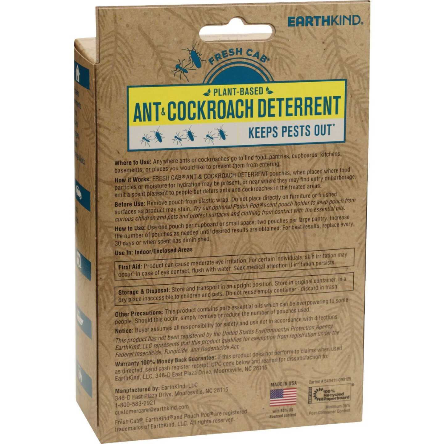 EarthKind Fresh Cab Ant & Cockroach Deterrent (4-Pack) Image 7