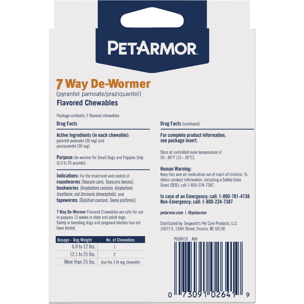 PetArmor 7-Way De-Wormer for Small Dogs & Puppies (2-Pack) Image 6