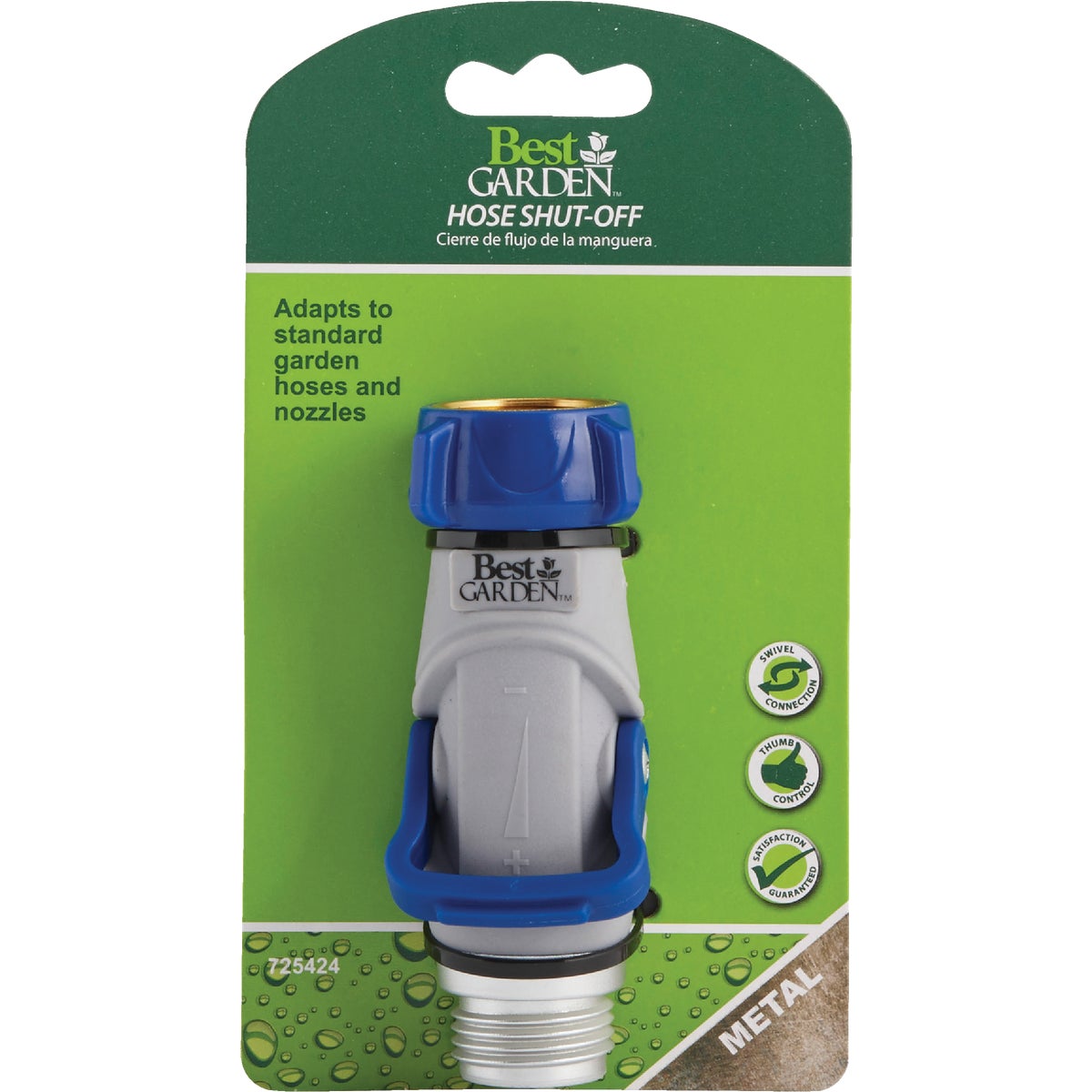 Best Garden Plastic Hose Shutoff Valve with Thumb Control Image 2