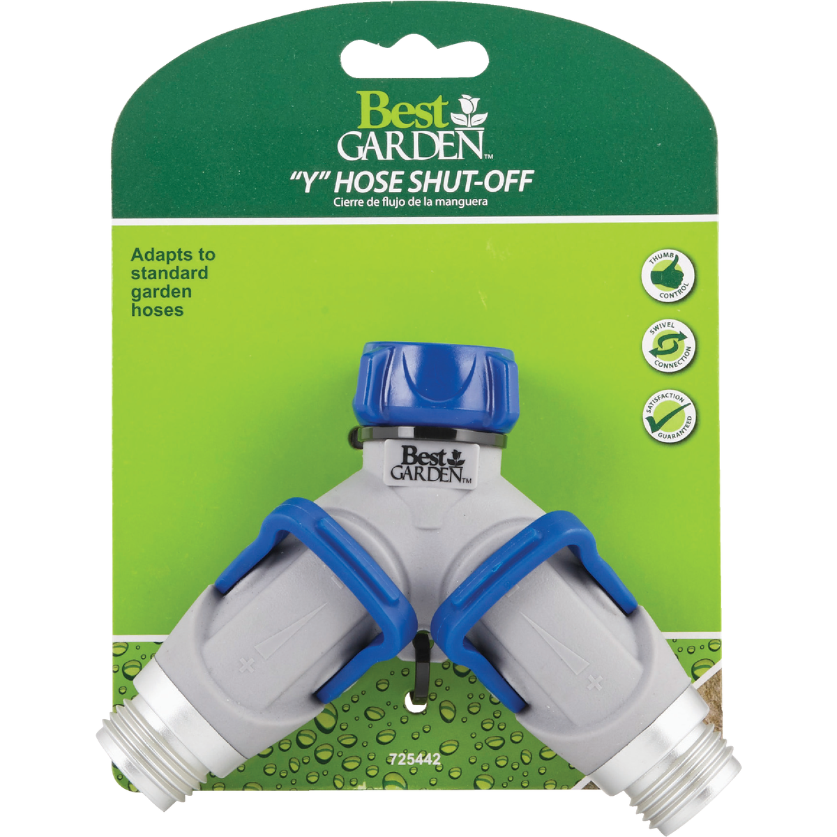 Best Garden Plastic Dual Y-Hose Shutoff Connector Image 2