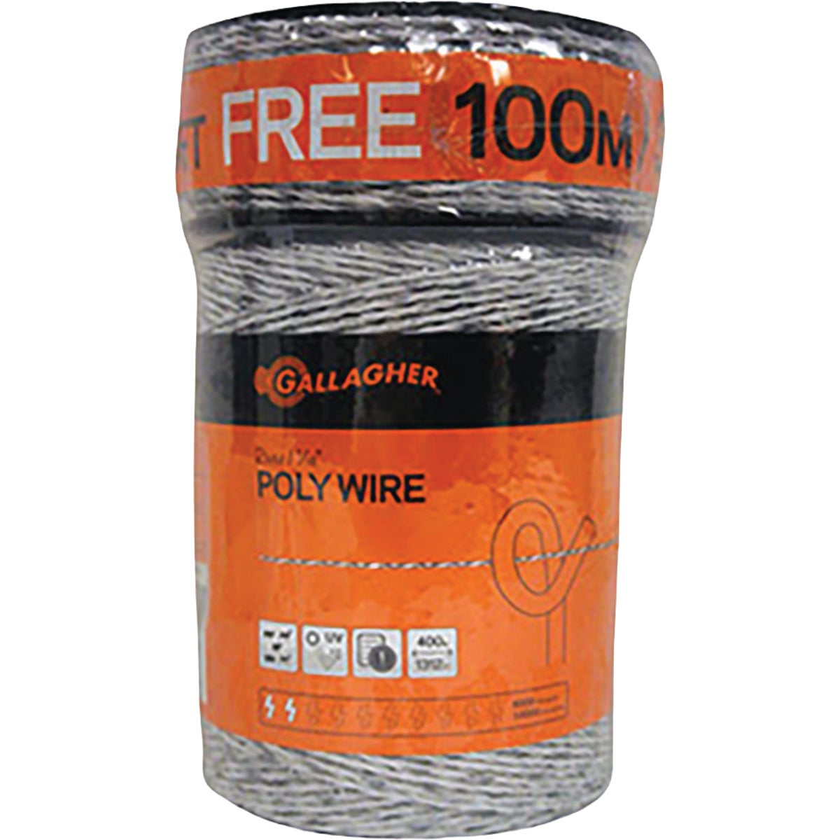 Gallagher 1320 Ft. Ultra White Electric Fence Polywire Image 1