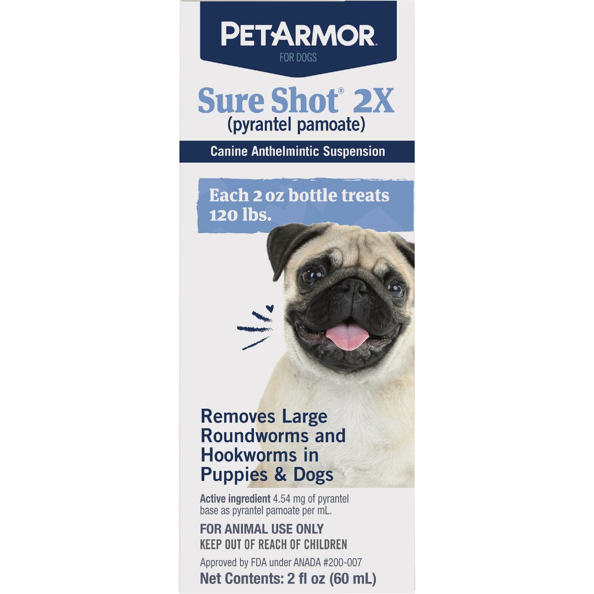 PetArmor Sure Shot 2X 2 Oz. Liquid Dog Dewormer