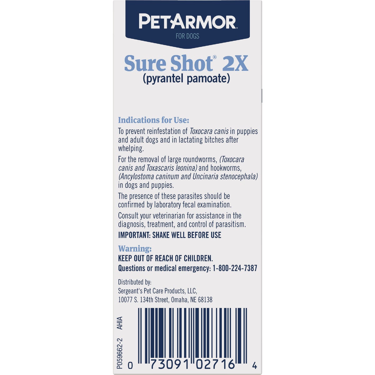 PetArmor Sure Shot 2X 2 Oz. Liquid Dog Dewormer Image 2