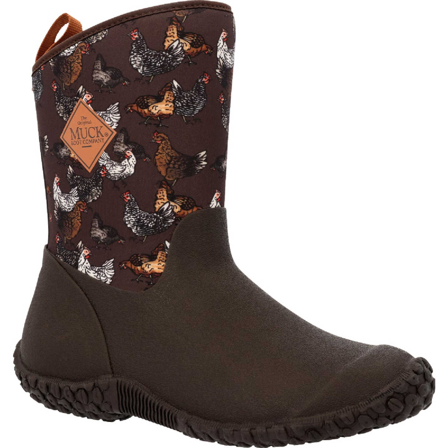 The Muck Boot Company Muckster II Women's Brown Chicken Print Mid Boot, Size 6 Image 1