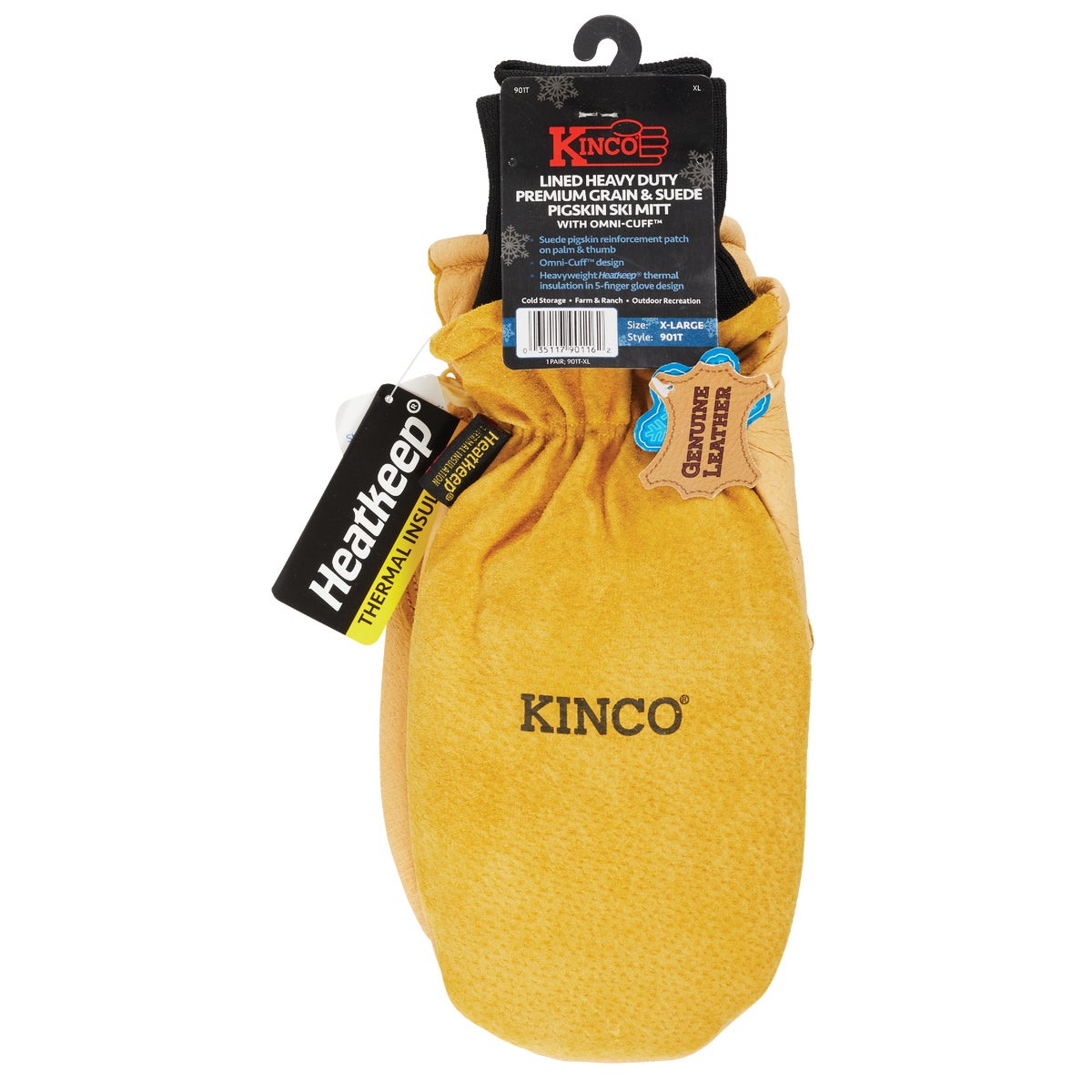 Kinco Men's XL Premium Pigskin Thermal Insulated Mitten Image 2