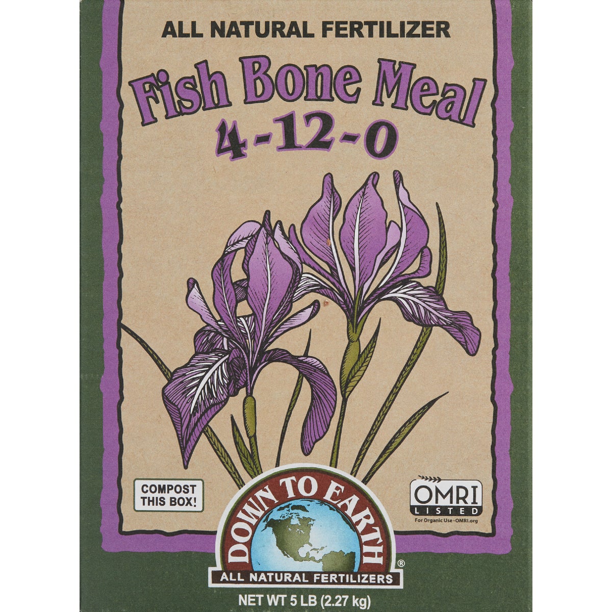 Down To Earth 5 Lb. 4-12-0 Fish Bone Meal Image 3