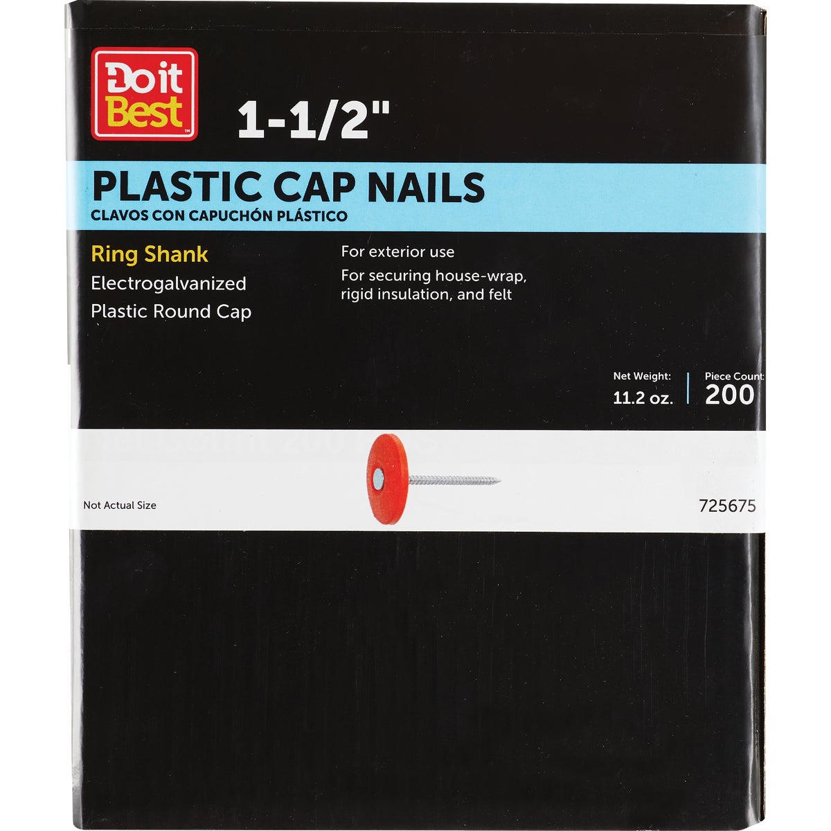 Do it 1-1/2 In. 12 ga Electrogalvanized Cap Nails (200 Ct., 1 Lb.) Image 1