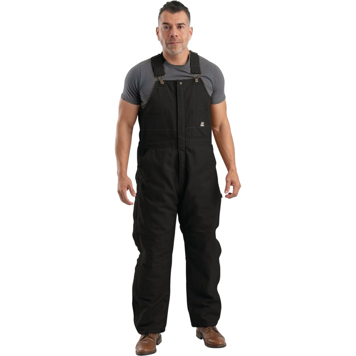 Berne Men's Medium Black Heritage Insulated Bib Overalls