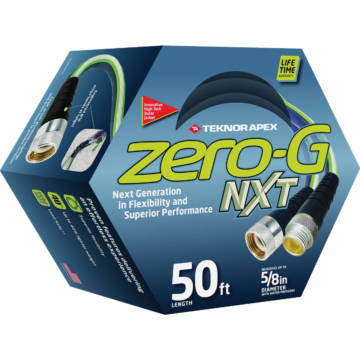 Teknor Apex Zero-G NXT 5/8 In. x 50 Ft. Garden Hose