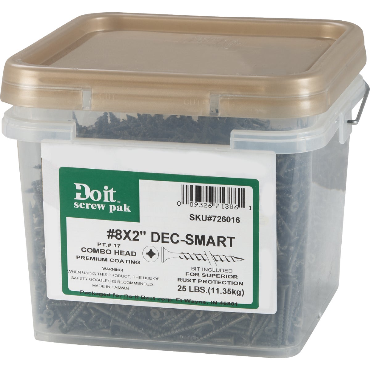 Do it Best #8 x 2 In. Premium-Coated Combo Drive Wood Exterior Screw (25 Lb.) Image 2