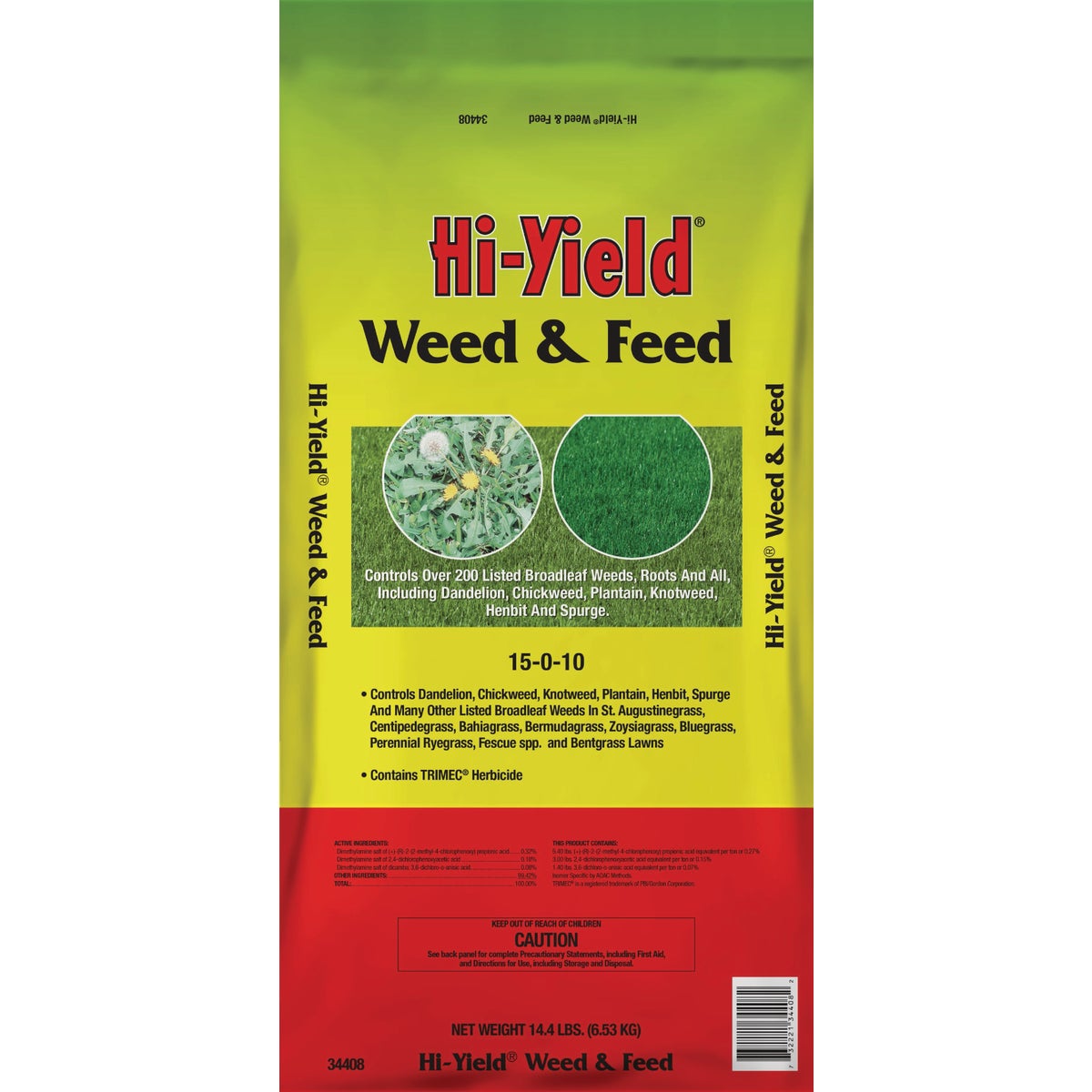 Hi-Yield 14.4 Lb. 15-0-10 Weed & Feed