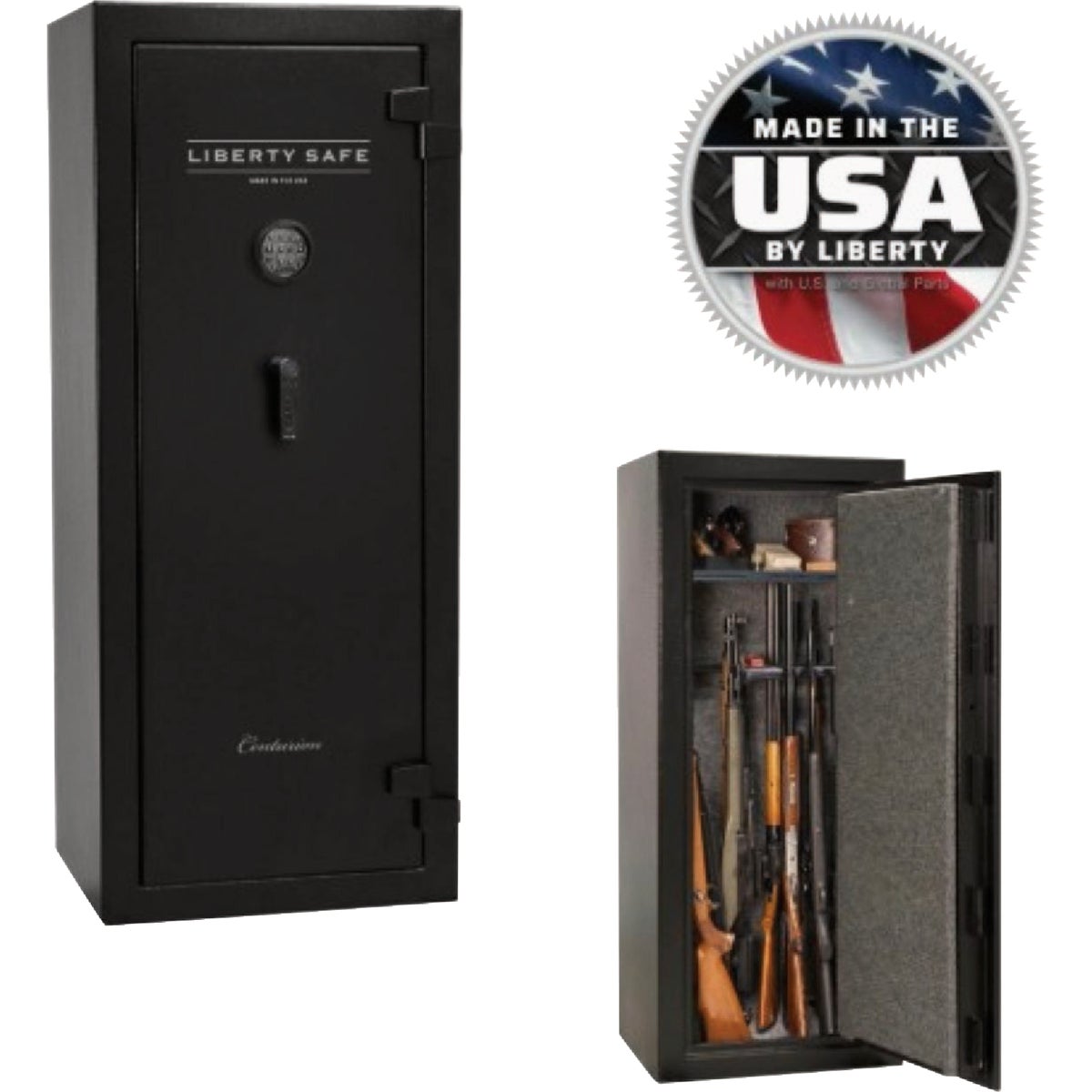 Liberty Safe Centurion 18-Gun Black Textured Safe Image 2