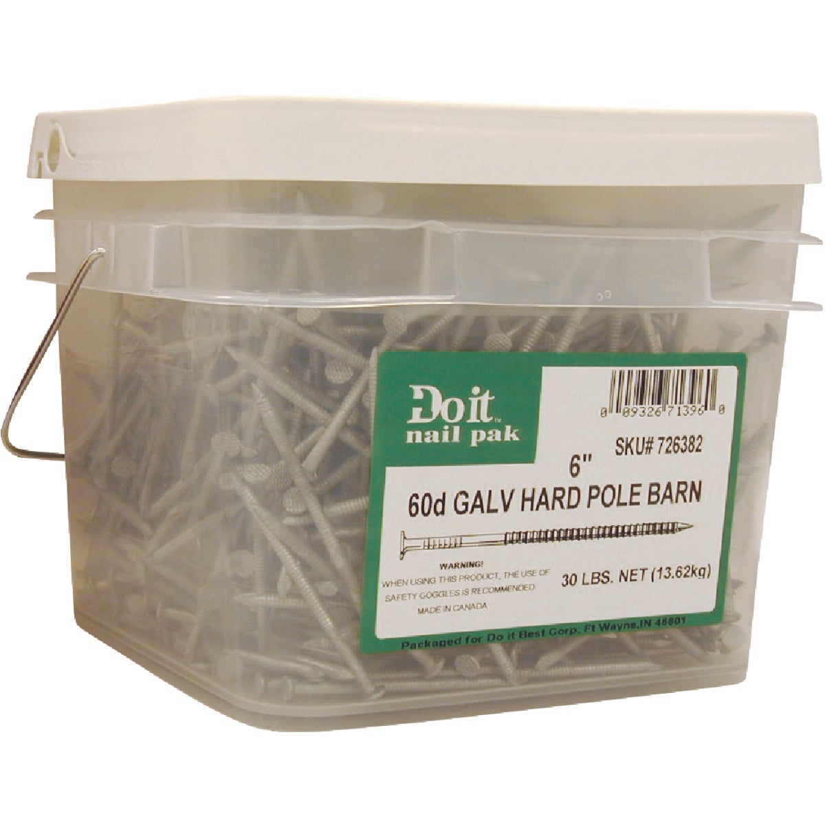 Do it Best 5 In. x 7 ga x 40d Hot Galvanized Ring Shank Pole Barn Nails (840 Ct., 30 Lb.) Image 2