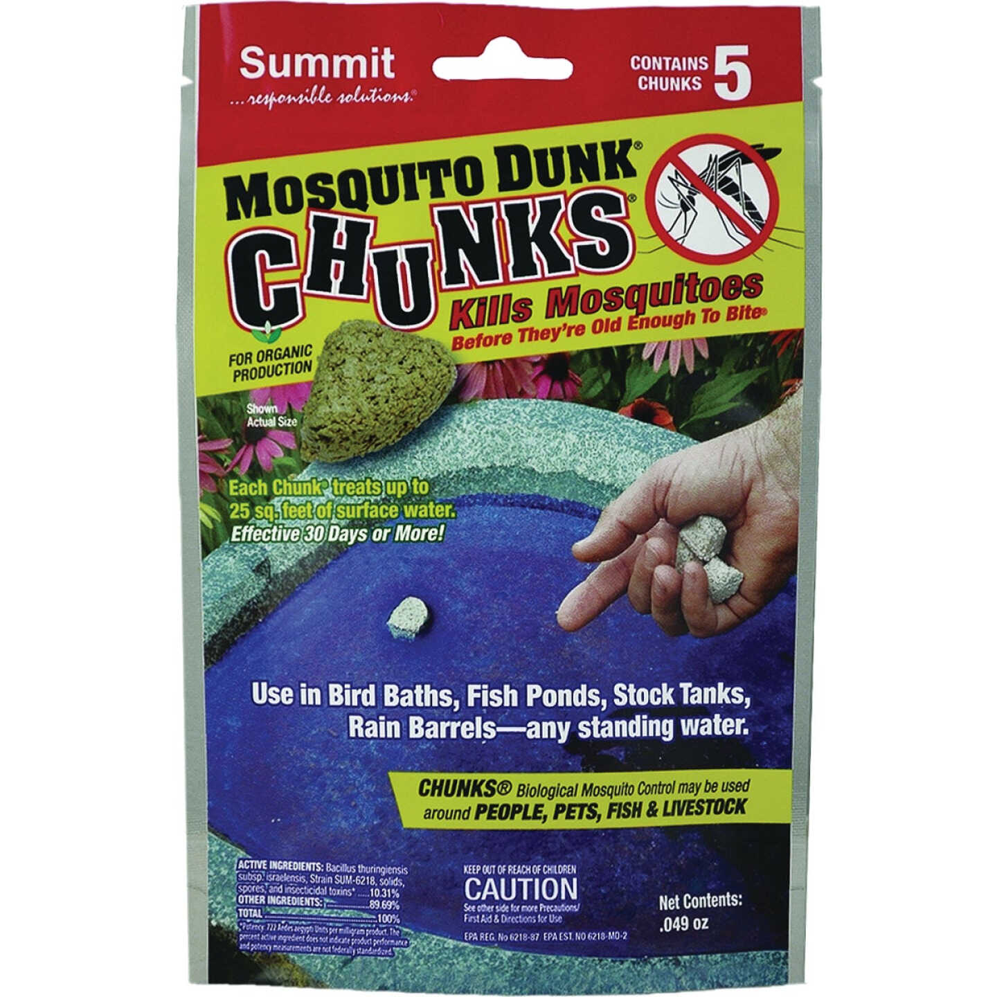 Mosquito Dunks Chunks Ready To Use Chunk Mosquito Killer (5-Pack) Image 1