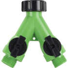Green Thumb 2-Way Full Flow Poly Manifold Hose Shutoff Image 1