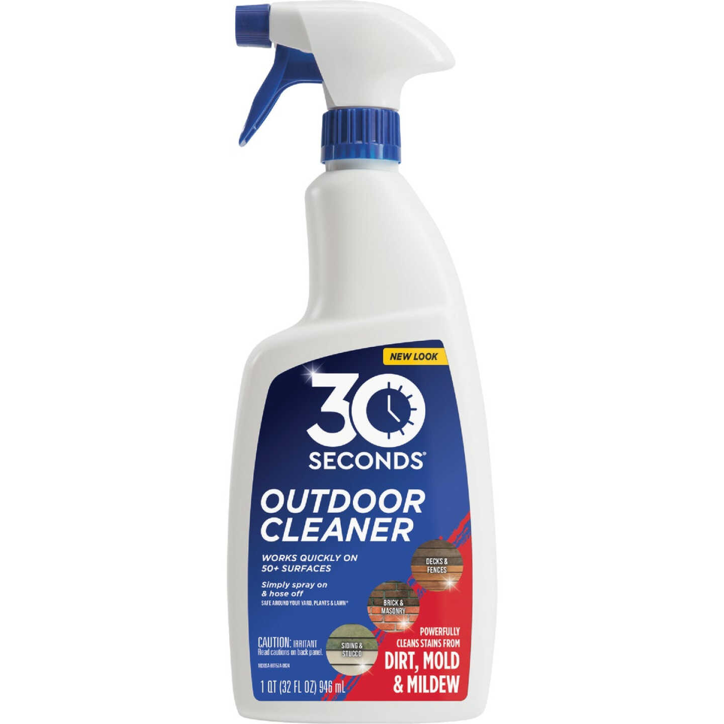 30 seconds Outdoor Cleaner 1 Qt. Ready To Use Trigger Spray Algae, Mold & Mildew Stain Remover Image 1