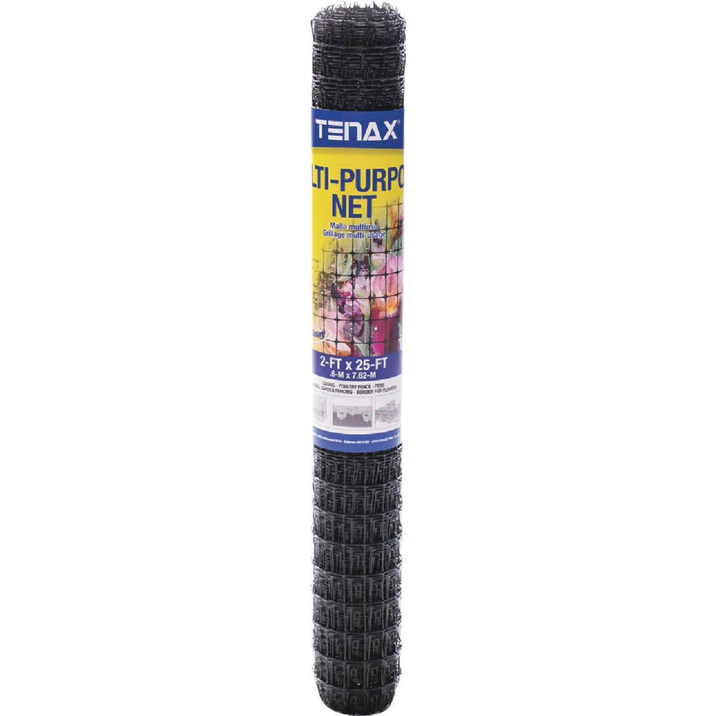 Tenax 3/4 In. x 1 In. Mesh 2 Ft. x 25 Ft. Black Multi-Purpose Net Image 1