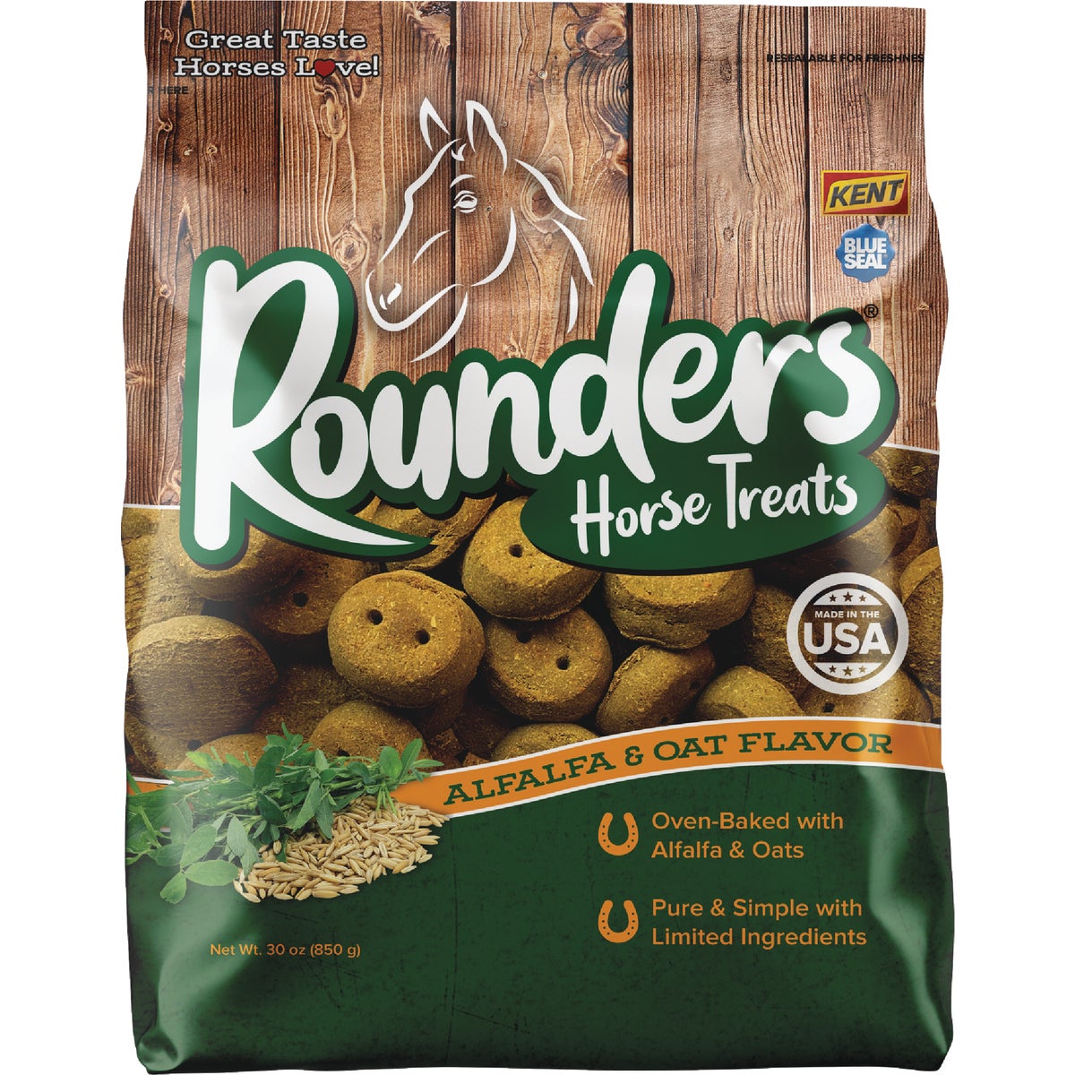 Kent Rounders 30 Oz. Alfalfa & Oats Horse Treats