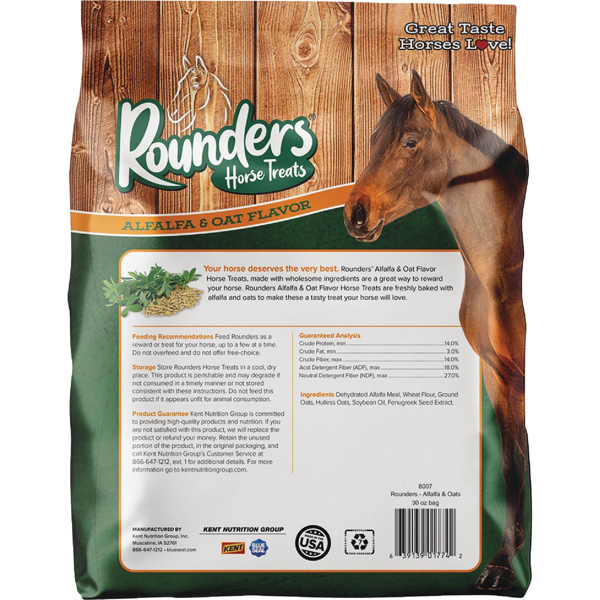 Kent Rounders 30 Oz. Alfalfa & Oats Horse Treats Image 6