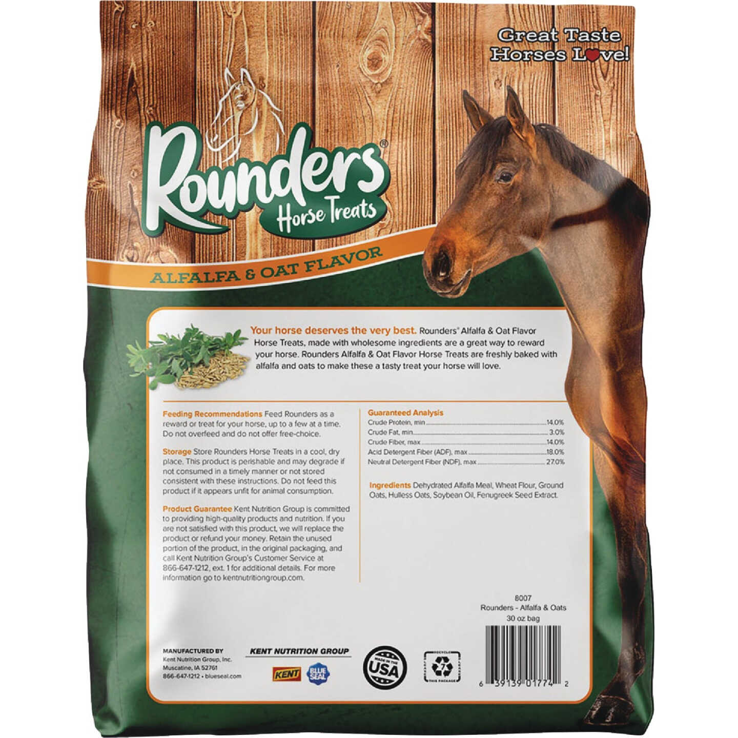 Kent Rounders 30 Oz. Alfalfa & Oats Horse Treats Image 6