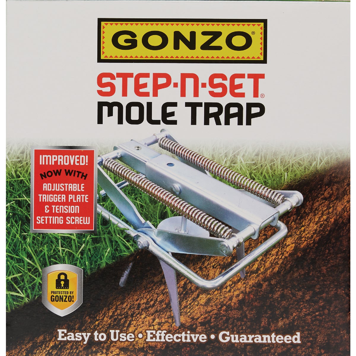 Gonzo Step-N-Set Steel Trigger Plate Mole Trap Image 2