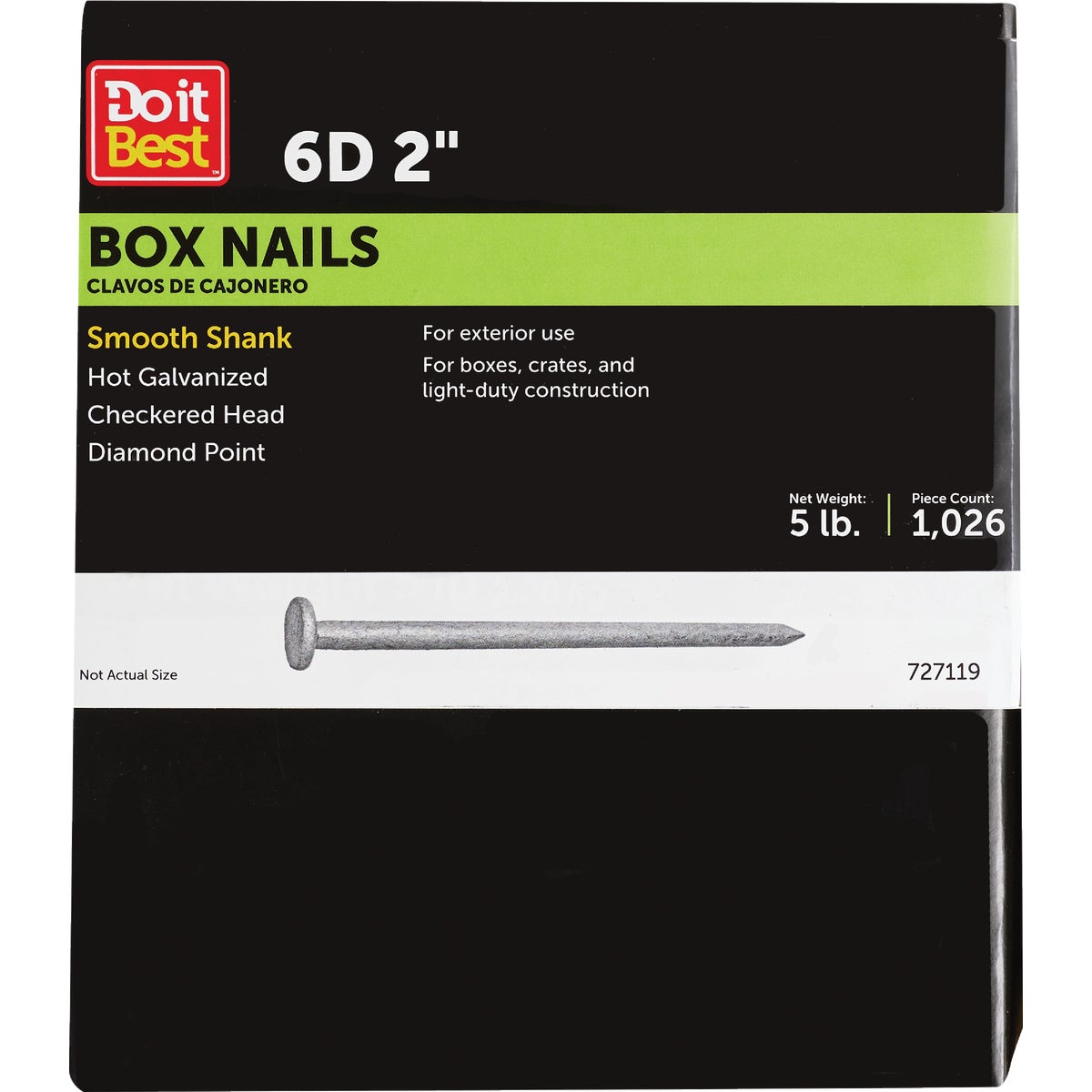 Do it 6d x 2 In. 12-1/2 ga Hot Galvanized Box Nails (1180 Ct., 5 Lb.) Image 1