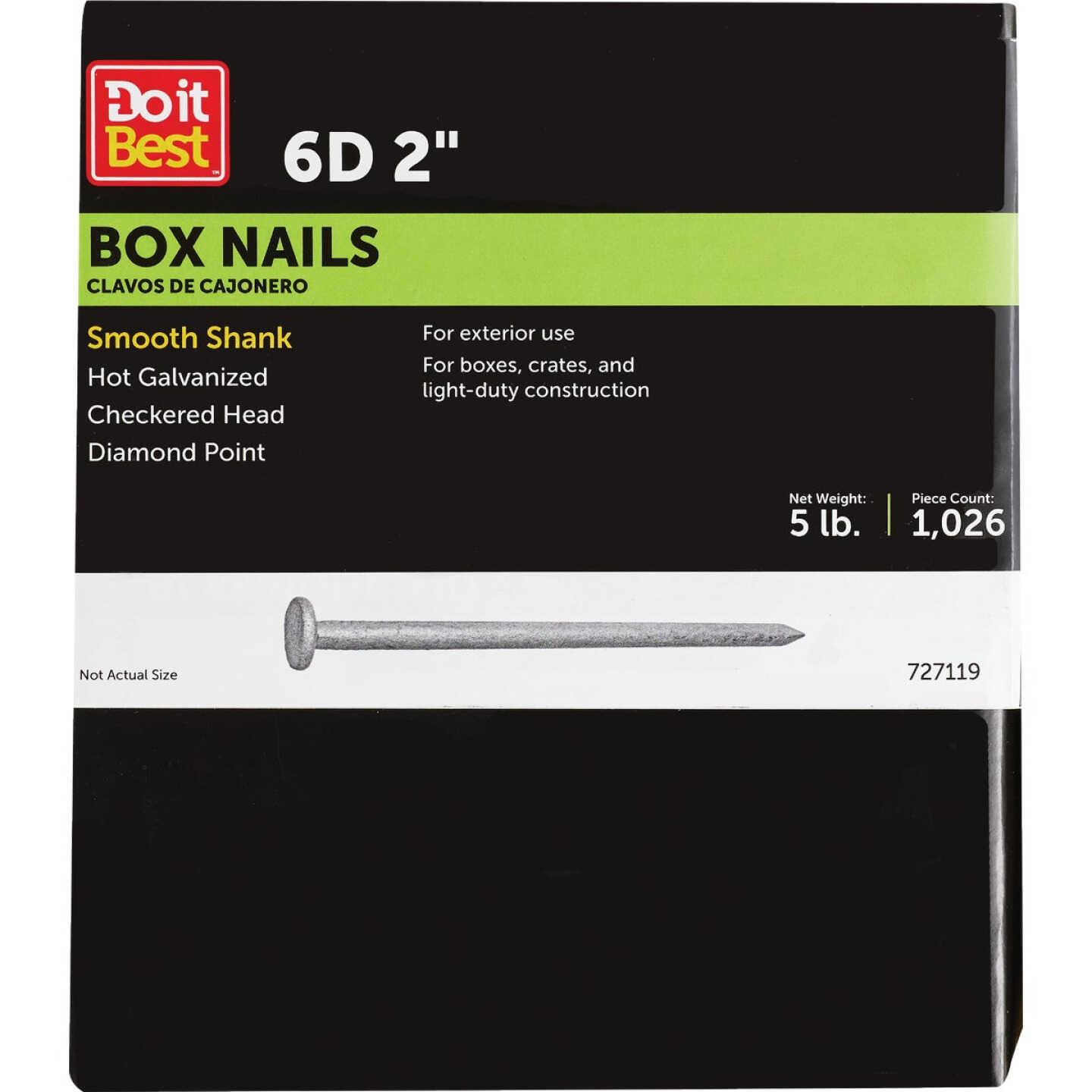 Do it 6d x 2 In. 12-1/2 ga Hot Galvanized Box Nails (1180 Ct., 5 Lb.) Image 1