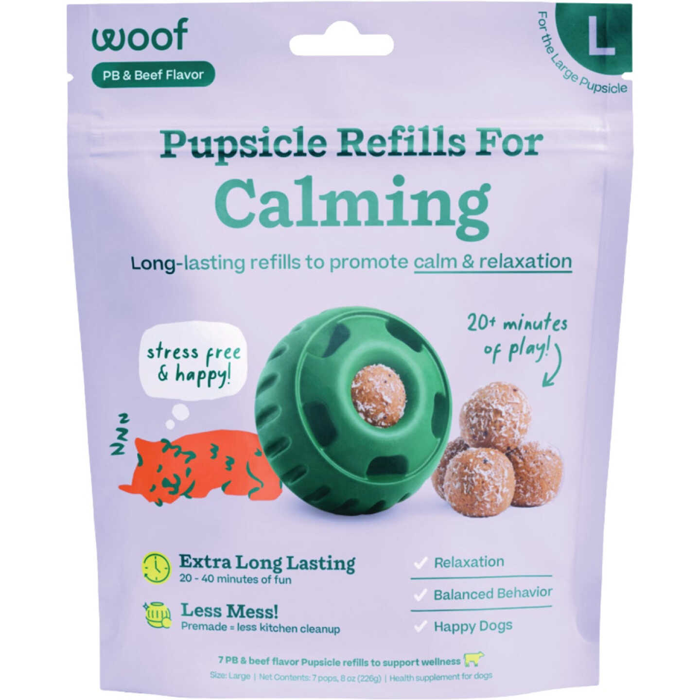 Woof Pupsicle Large Calming Refill Pop Treat (7-Pack) Image 1