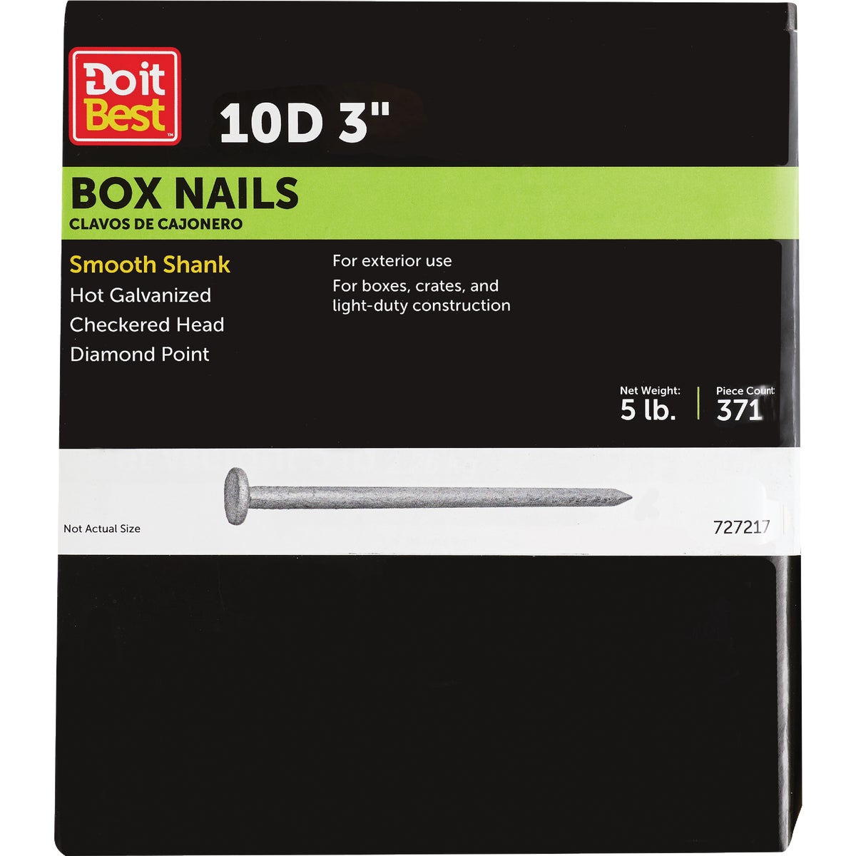 Do it 10d x 3 In. 10-1/2 ga Hot Galvanized Box Nails (470 Ct., 5 Lb.) Image 1