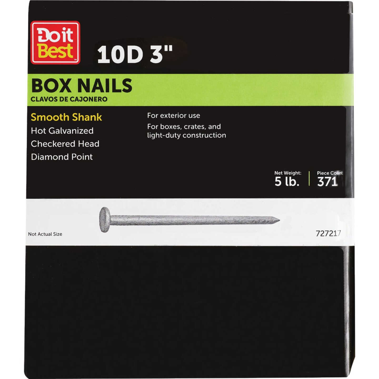 Do it 10d x 3 In. 10-1/2 ga Hot Galvanized Box Nails (470 Ct., 5 Lb.) Image 1
