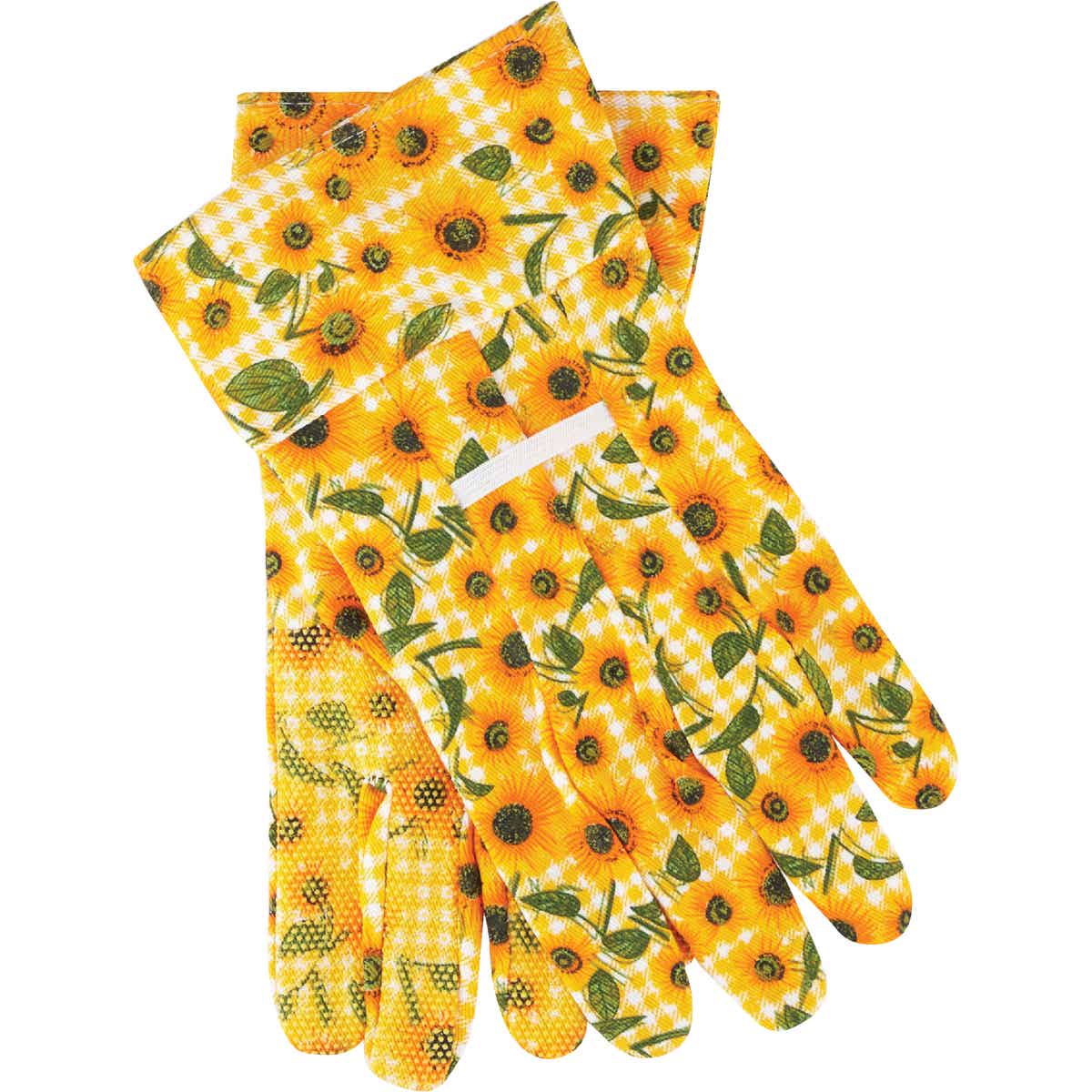 Best Garden Women's 1 Size Fits All Canvas Garden Glove with Gauntlet Cuff Image 7