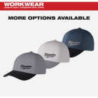 Milwaukee Workskin Dark Gray Performance Fitted Hat, Large/XL Image 3