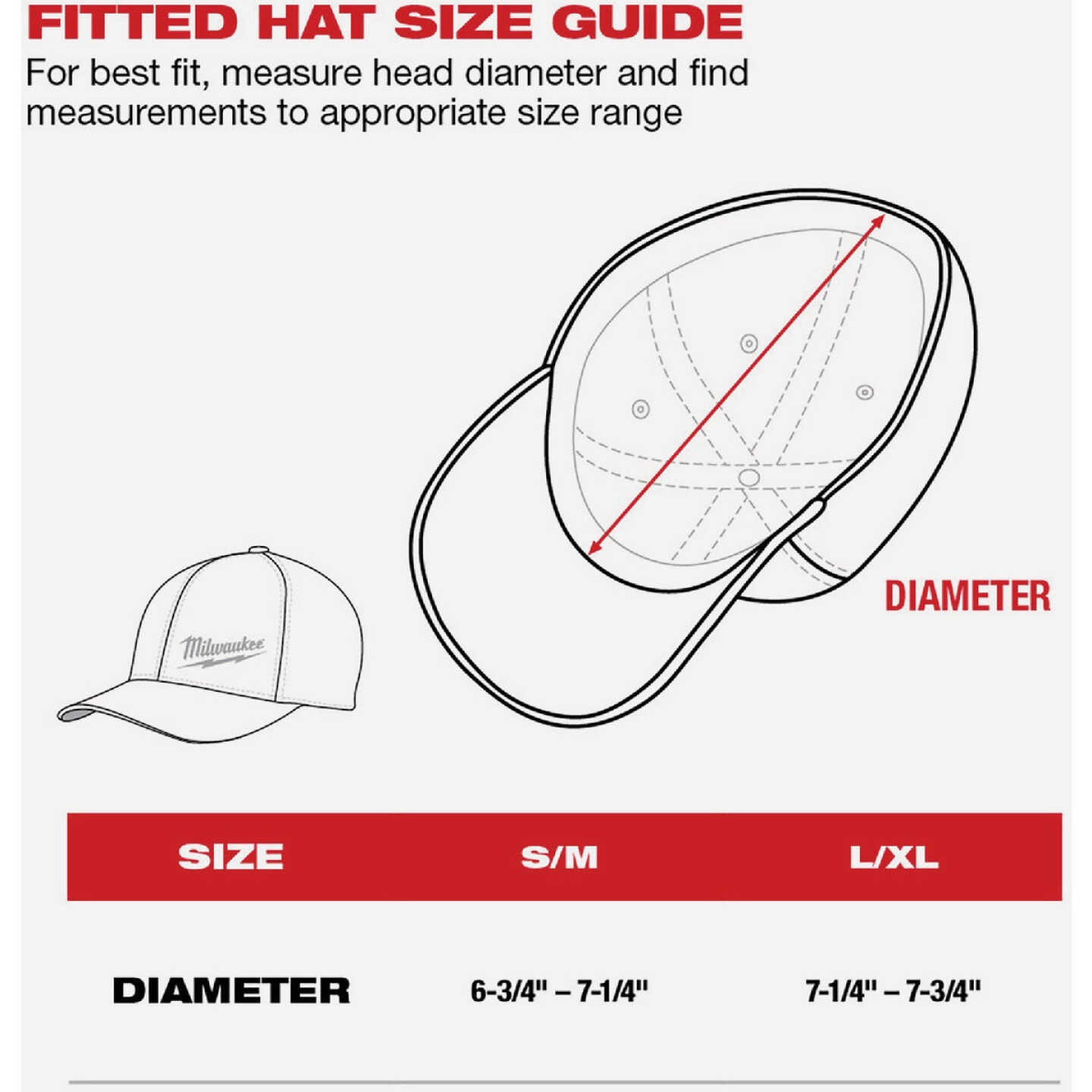 Milwaukee Workskin Dark Gray Performance Fitted Hat, Large/XL Image 2